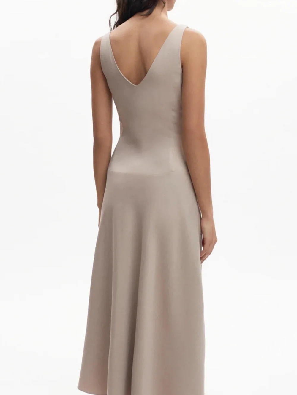 KOTN Sleeveless V-Neck Maxi Dress in Taupe - Picture 2 of 3